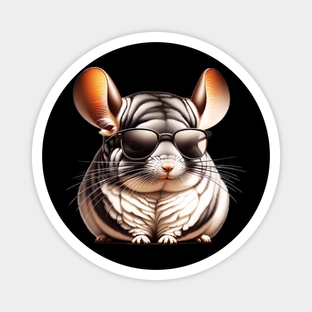 Cute Chinchilla Magnet by The Jumping Cart